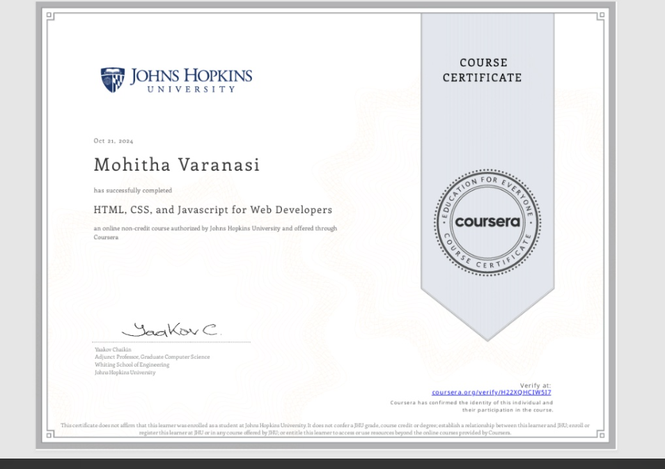 HackVerse participation certificate